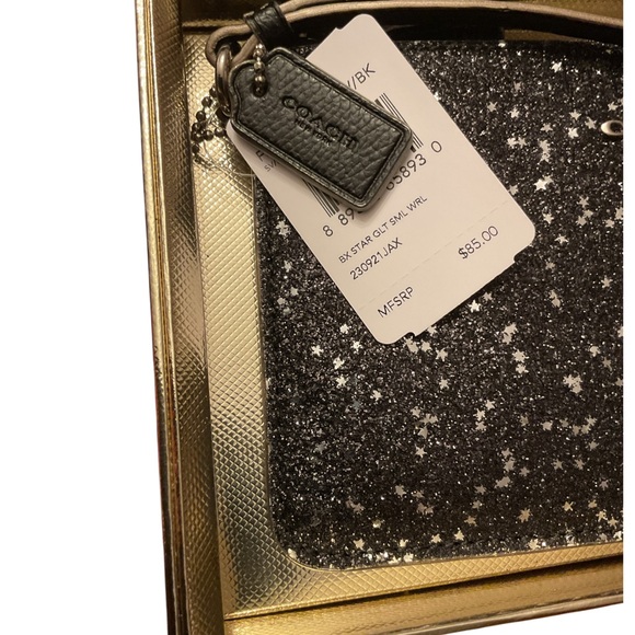 Coach Corner Zip Wristlet with Star Glitter NWT - Picture 3 of 4